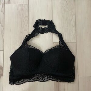 PINK Victoria’s Secret Black Lace Push-up Bralette
